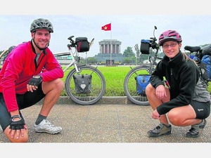German couple pedal to Vietnam for Hanoi’s 1,000th anniversary